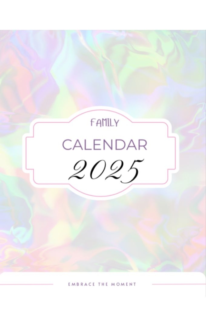 Family Calendar 2025 Green